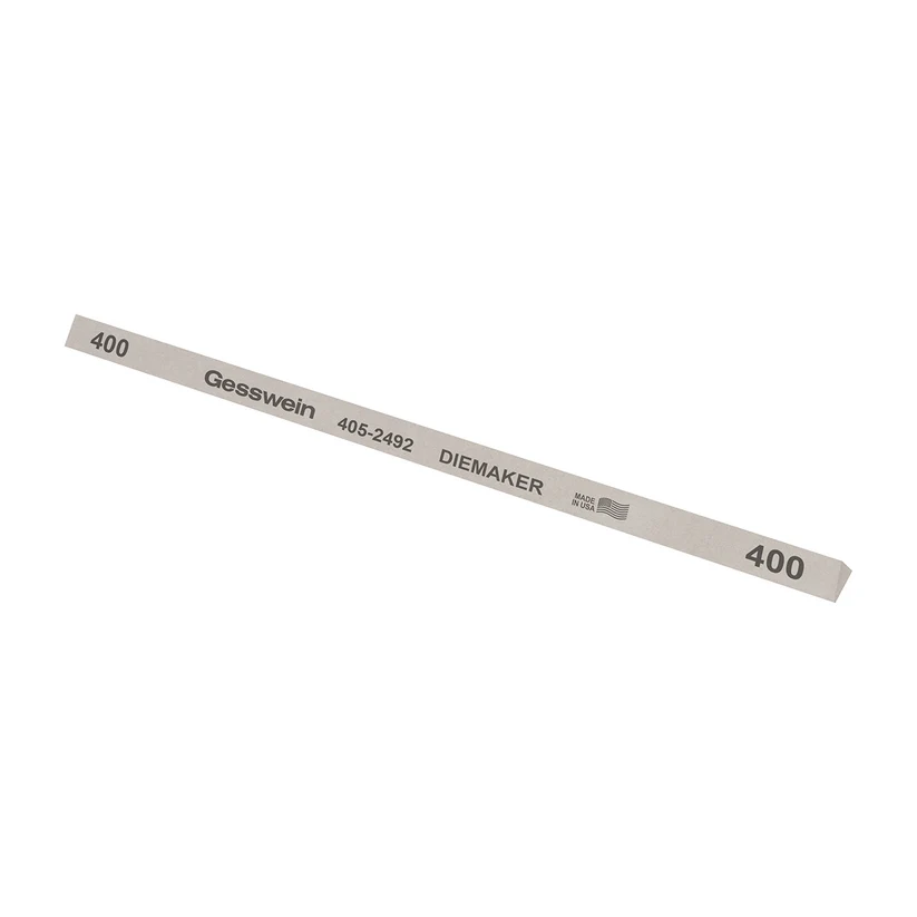 Gesswein® Diemaker Stones - 1/4" Triangle x 6", 400 Grit  (Pkg. of 12)
