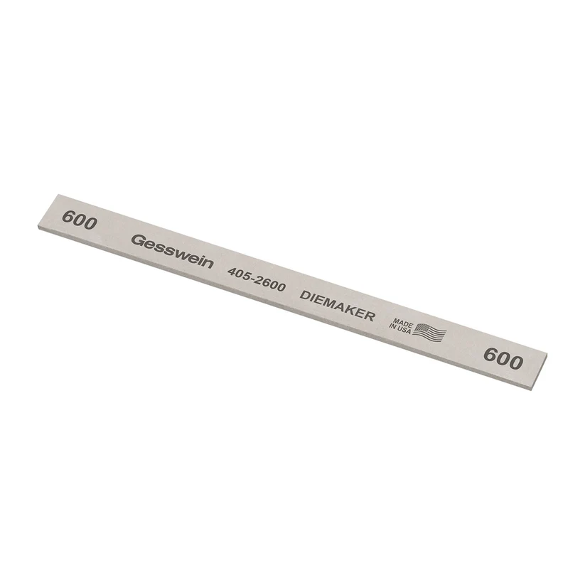 [405-2600] Gesswein® Diemaker Stones - 1/2" x 1/16" x 6", 600 Grit  (Pkg. of 12)