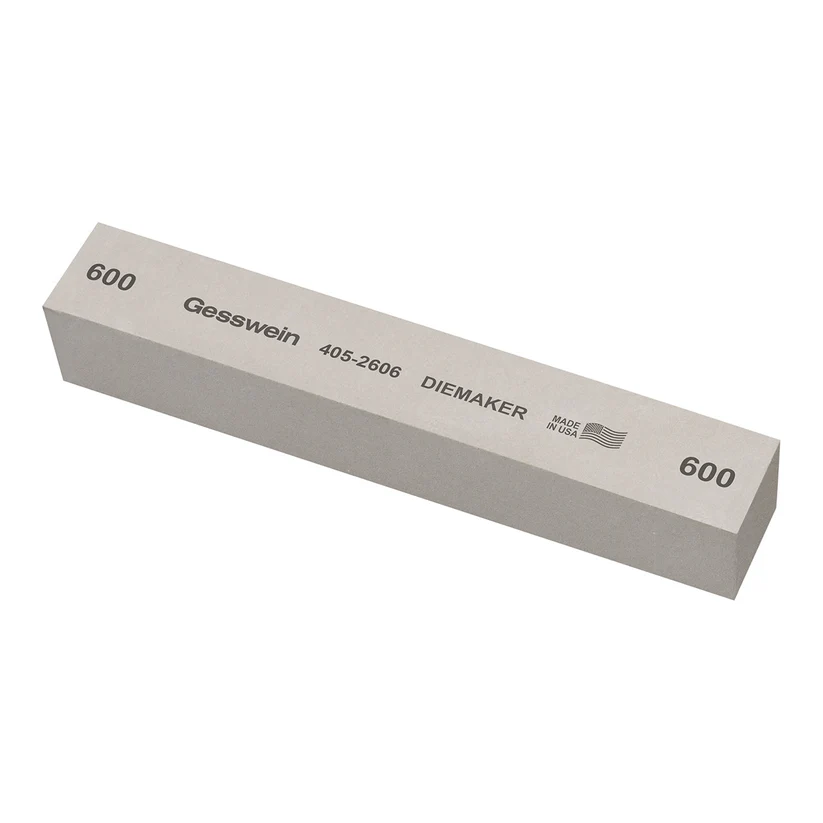 [405-2606] Gesswein® Diemaker Stones - 1" x 1" x 6", 600 Grit  (Pkg. of 6)