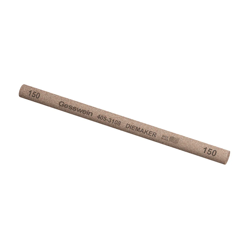 [405-3108] Gesswein® Diemaker Stones - 3/8" Round x 6", 150 Grit  (Pkg. of 6)
