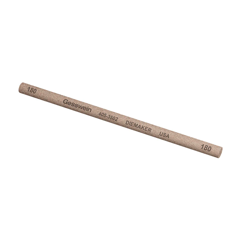 [405-3502] Gesswein® Diemaker Stones - 1/4" x 6", Round, 180 Grit  (Pkg. of 6)