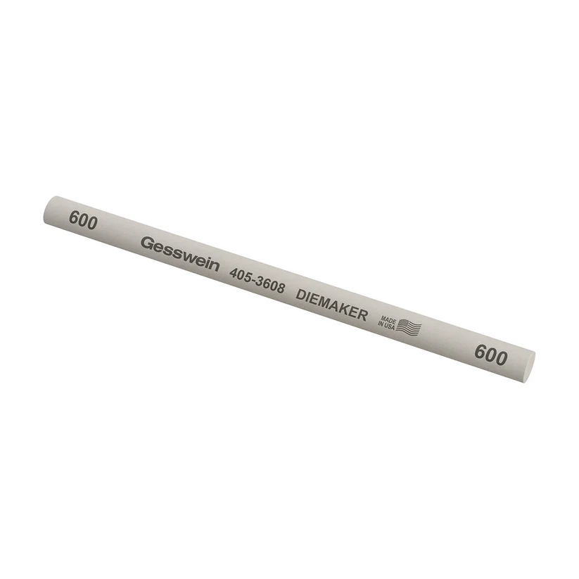 [405-3608] Gesswein® Diemaker Stones - 3/8" Round x 6", 600 Grit  (Pkg. of 6)