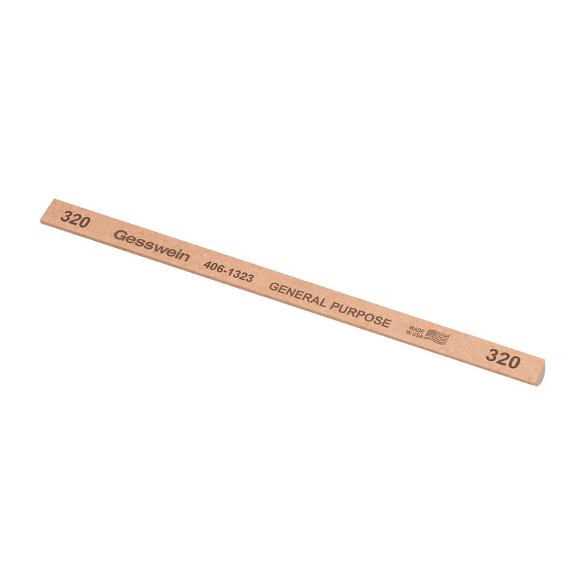 [406-1323] Gesswein® General Purpose Stones - 1/4" x 6" Hybrid, 320 Grit  (Pkg. of 12)