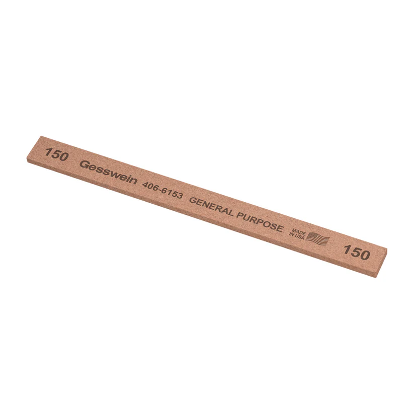 [406-6153] Gesswein® General Purpose Stones - 1/2" x 1/8" x 6", 150 Grit  (Pkg. of 12)