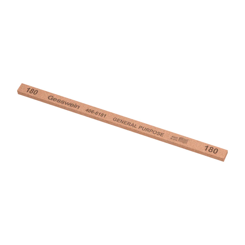 Gesswein® General Purpose Stones - 1/4" x 1/8" x 6", 180 Grit  (Pkg. of 12)