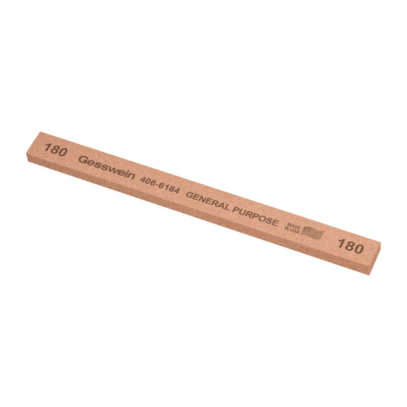 [406-6184] Gesswein® General Purpose Stones - 1/2" x 1/4" x 6", 180 Grit  (Pkg. of 12)
