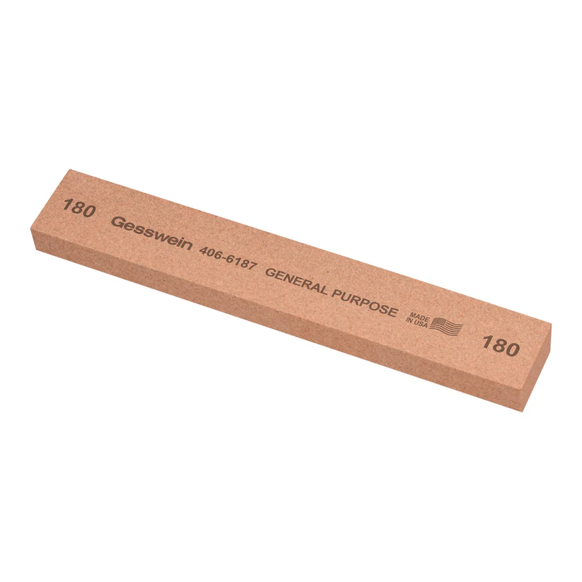 [406-6187] Gesswein® General Purpose Stones - 1" x 1/2" x 6", 180 Grit  (Pkg. of 6)
