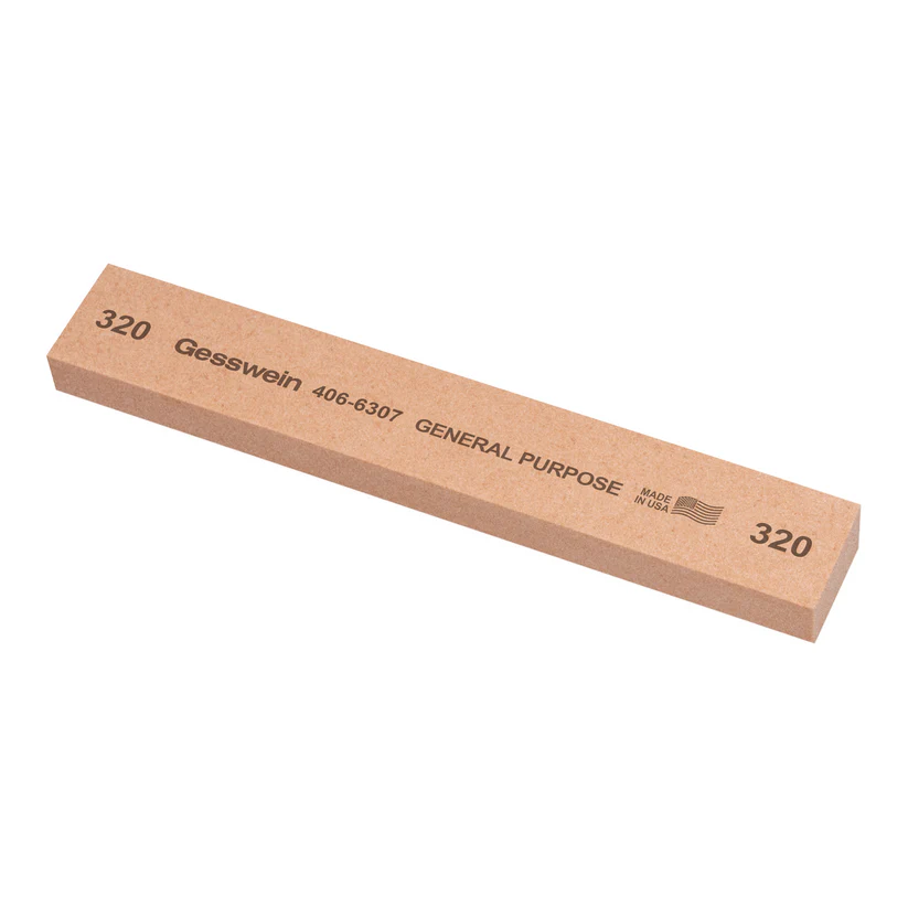 [406-6307] Gesswein® General Purpose Stones - 1" x 1/2" x 6", 320 Grit  (Pkg. of 6)