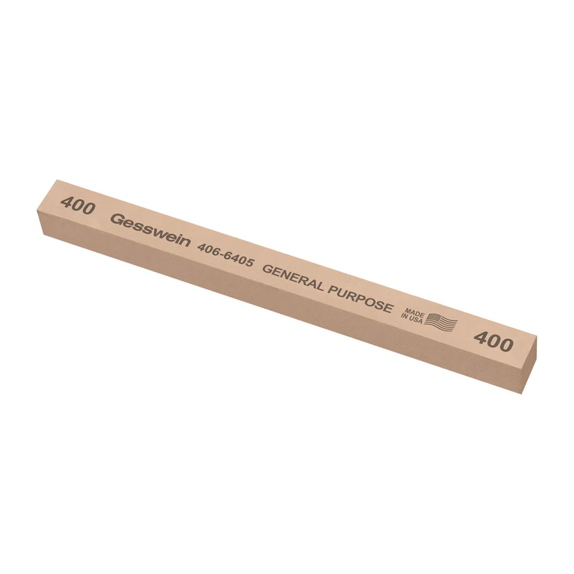 [406-6405] Gesswein® General Purpose Stones - 1/2" x 1/2" x 6", 400 Grit  (Pkg. of 6)
