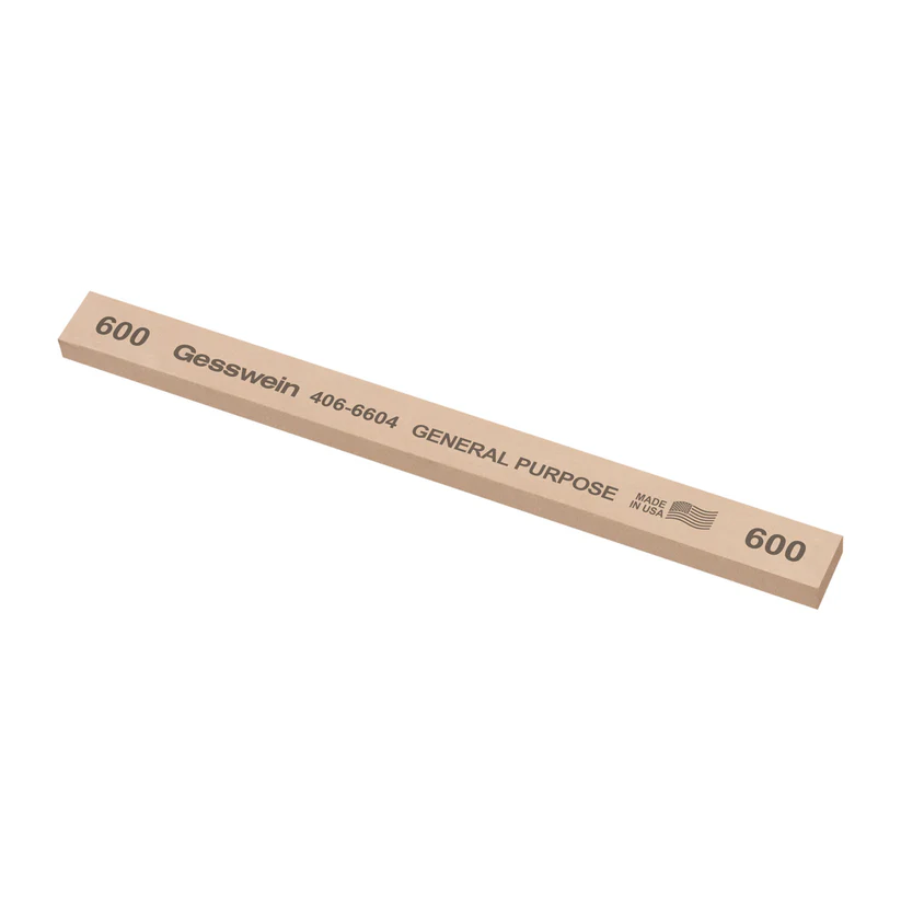 [406-6604] Gesswein® General Purpose Stones - 1/2" x 1/4" x 6", 600 Grit  (Pkg. of 12)