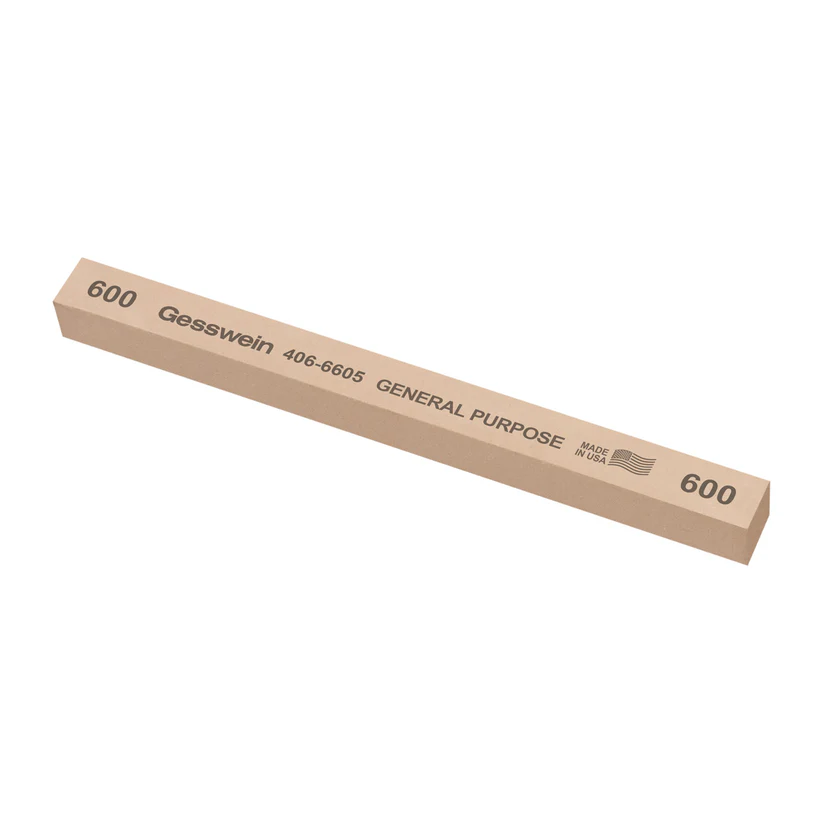 [406-6605] Gesswein® General Purpose Stones - 1/2" x 1/2" x 6", 600 Grit  (Pkg. of 6)