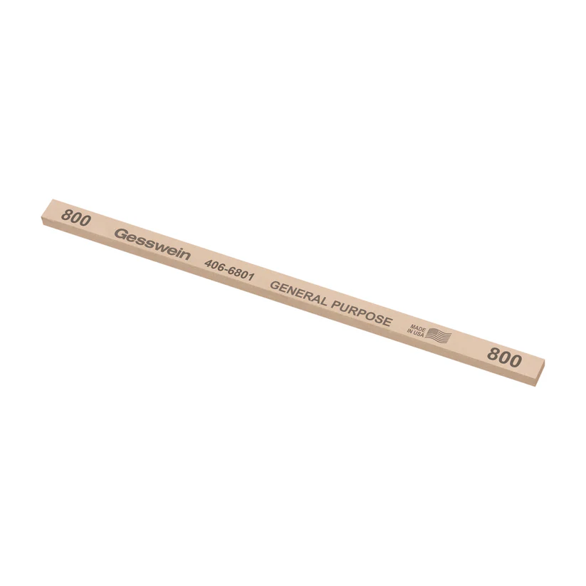 Gesswein® General Purpose Stones - 1/4" x 1/8" x 6", 800 Grit  (Pkg. of 12)