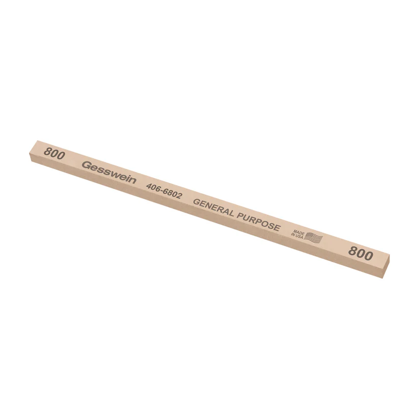 Gesswein® General Purpose Stones - 1/4" x 1/4" x 6", 800 Grit  (Pkg. of 12)