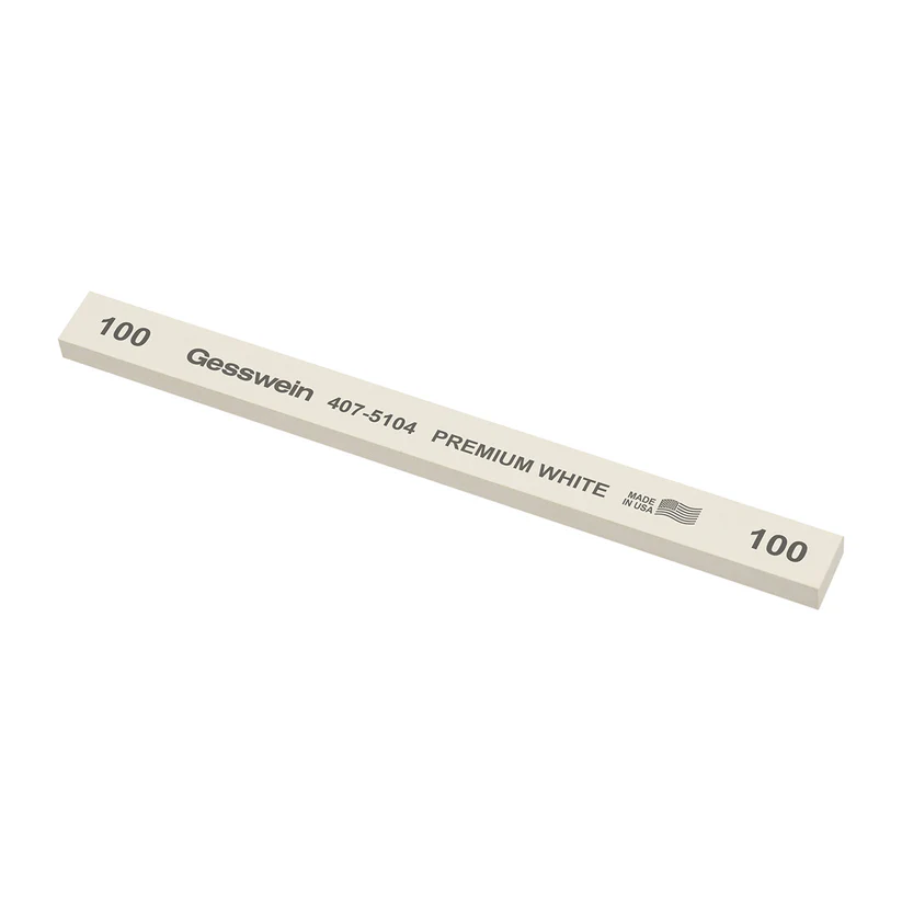 Gesswein® Premium White Stones - 1/2" x 1/4" x 6", 100 Grit  (Pkg. of 12)