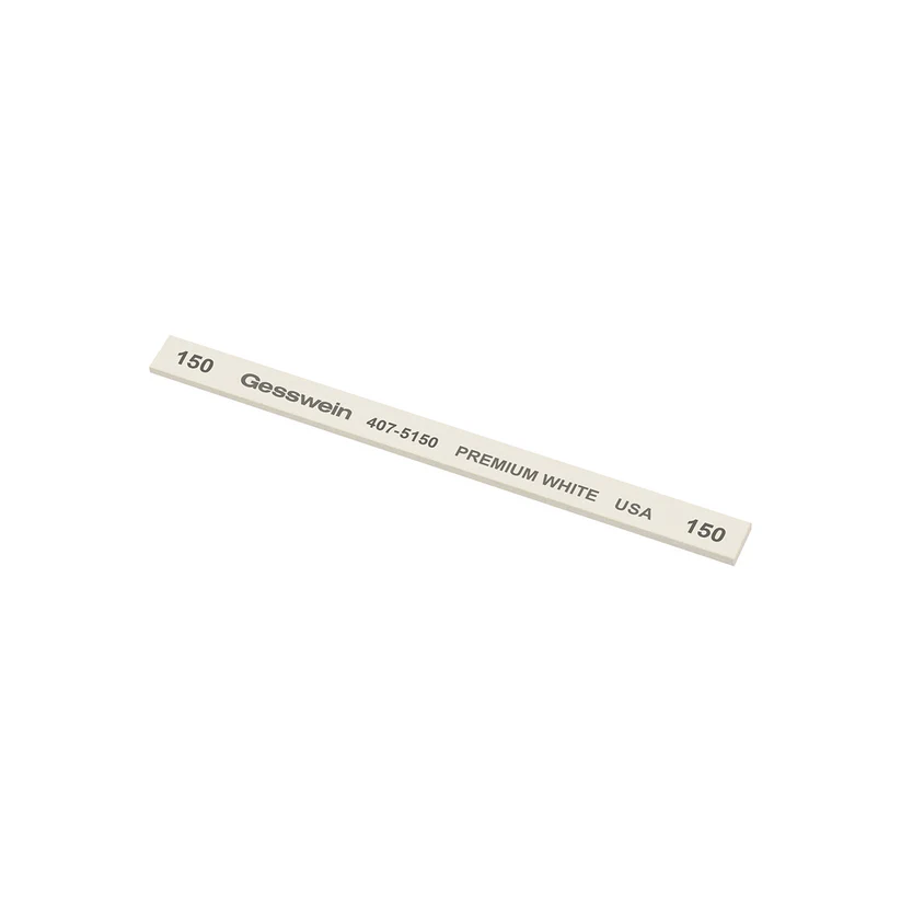 Gesswein® Premium White Stones - 1/4" x 1/16" x 4", 150 Grit  (Pkg. of 12)