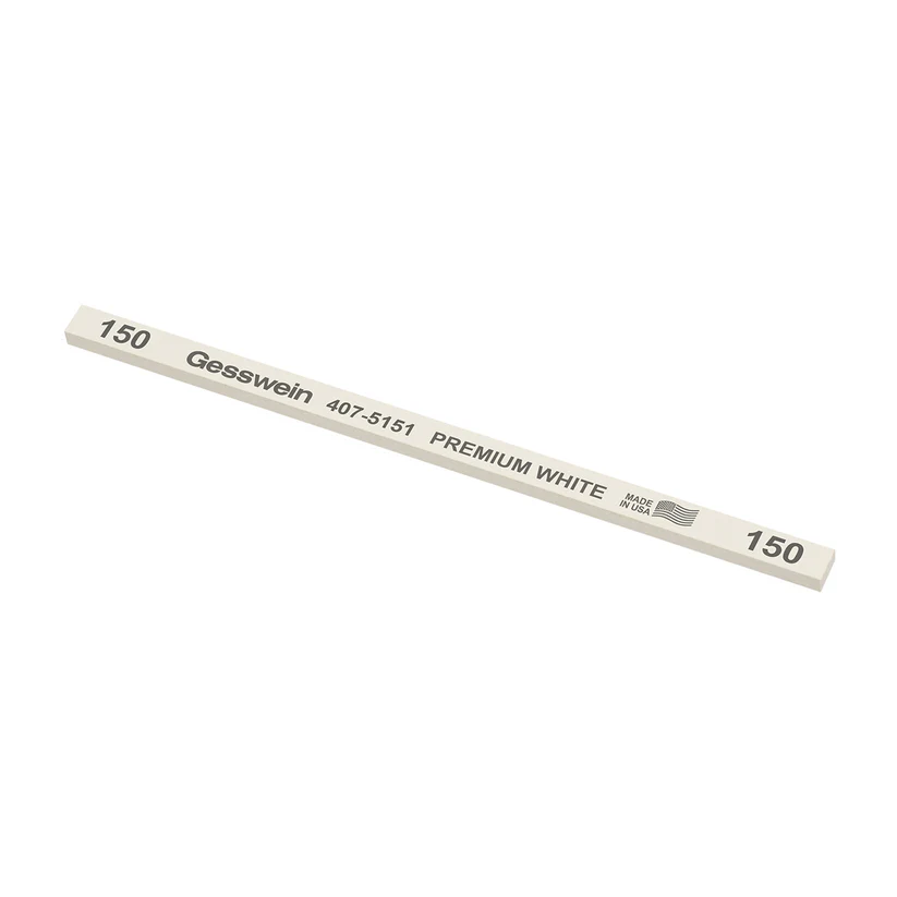 Gesswein® Premium White Stones - 1/4" x 1/8" x 6", 150 Grit  (Pkg. of 12)