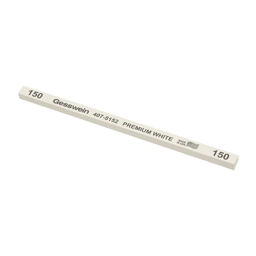 [407-5152] Gesswein® Premium White Stones - 1/4" x 1/4" x 6", 150 Grit  (Pkg. of 12)
