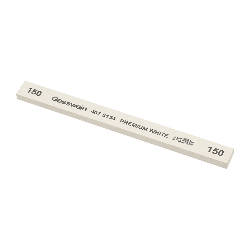 [407-5154] Gesswein® Premium White Stones - 1/2" x 1/4" x 6", 150 Grit  (Pkg. of 12)