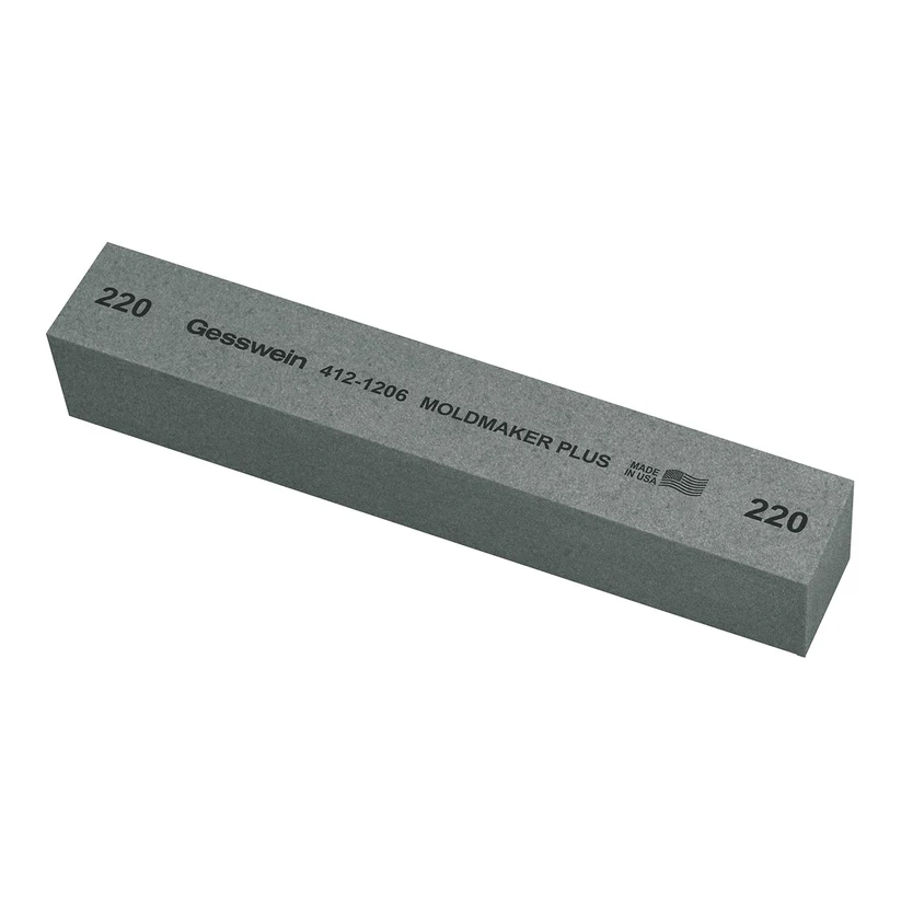 [412-1206] Gesswein® Moldmaker Plus Stones - 1" x 1" x 6", 220 Grit  (Pkg. of 6)