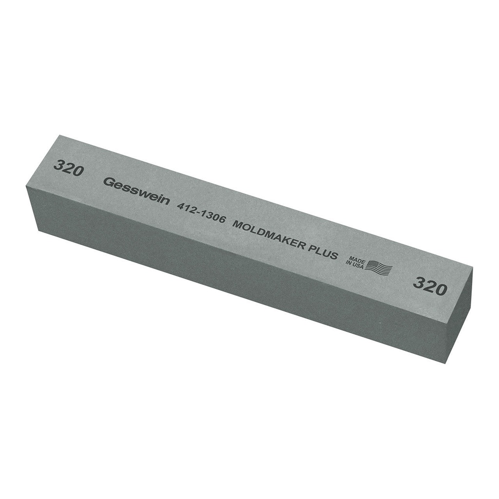 [412-1306] Gesswein® Moldmaker Plus Stones - 1" x 1" x 6", 320 Grit  (Pkg. of 6)