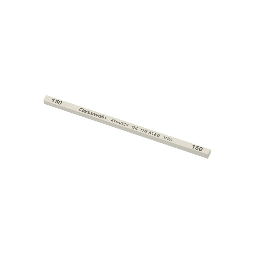 [415-0515] Gesswein® Oil-Treated Stones - 5/32" x 5/32" x 4", 150 Grit  (Pkg. of 12)