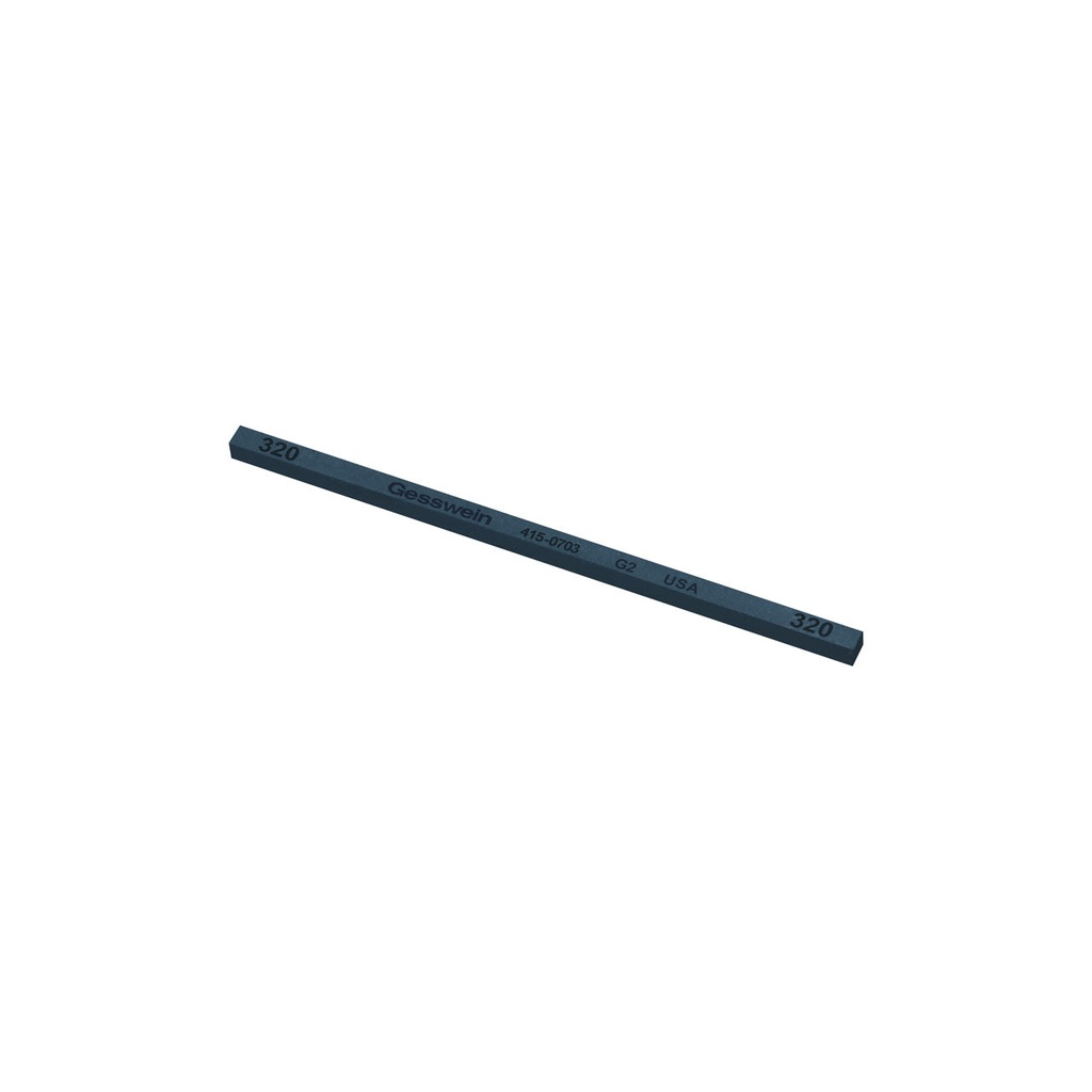 [415-0703] Gesswein® G2 Stones - 5/32" x 5/32" x 4", 320 Grit  (Pkg. of 12)