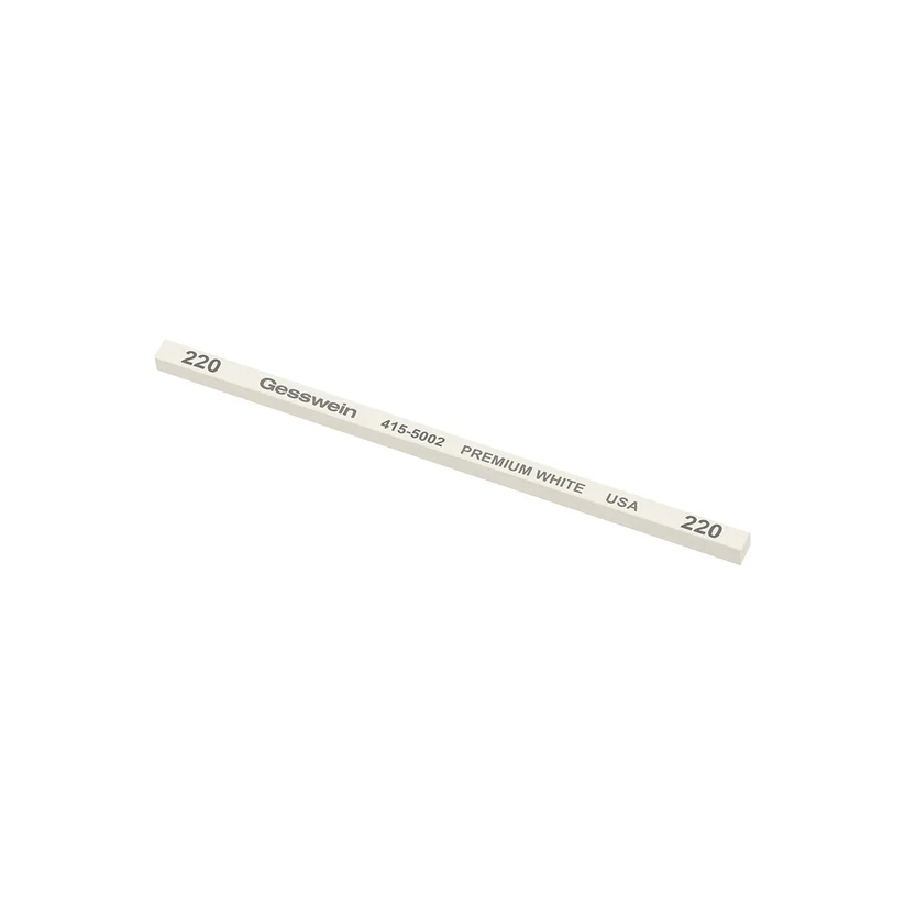 [415-5002] Gesswein® Premium White Stones - 5/32" x 5/32" x 4", 220 Grit  (Pkg. of 12)
