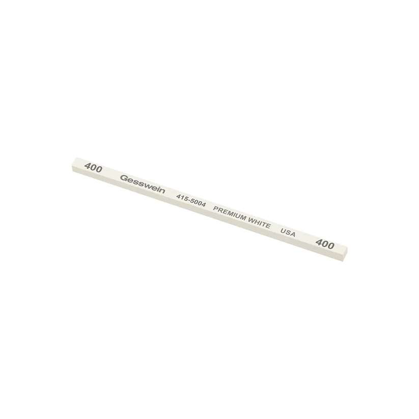 [415-5004] Gesswein® Premium White Stones - 5/32" x 5/32" x 4", 400 Grit  (Pkg. of 12)