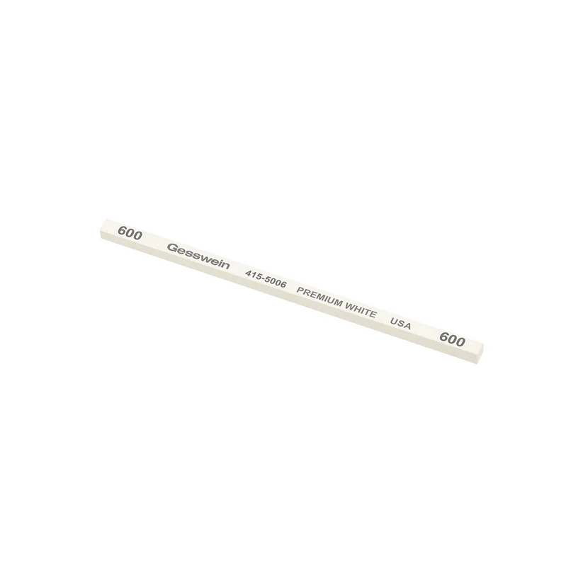 [415-5006] Gesswein® Premium White Stones - 5/32" x 5/32" x 4", 600 Grit  (Pkg. of 12)