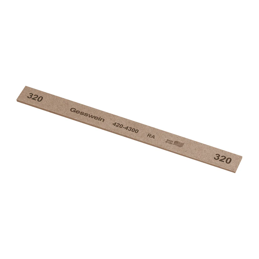 Gesswein® RA Stones - 1/2" x 1/16" x 6", 320 Grit  (Pkg. of 12)