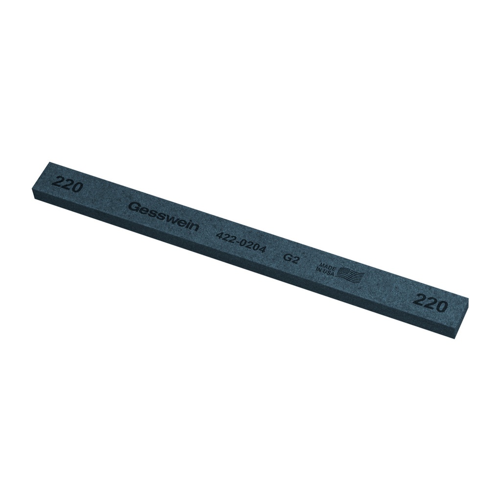 [422-0204] Gesswein® G2 Stones - 1/2" x 1/4" x 6", 220 Grit  (Pkg. of 12)
