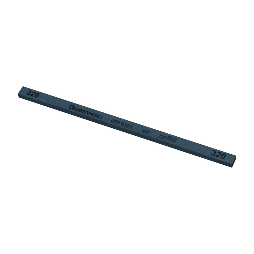 [422-0301] Gesswein® G2 Stones - 1/4" x 1/8" x 6", 320 Grit  (Pkg. of 12)