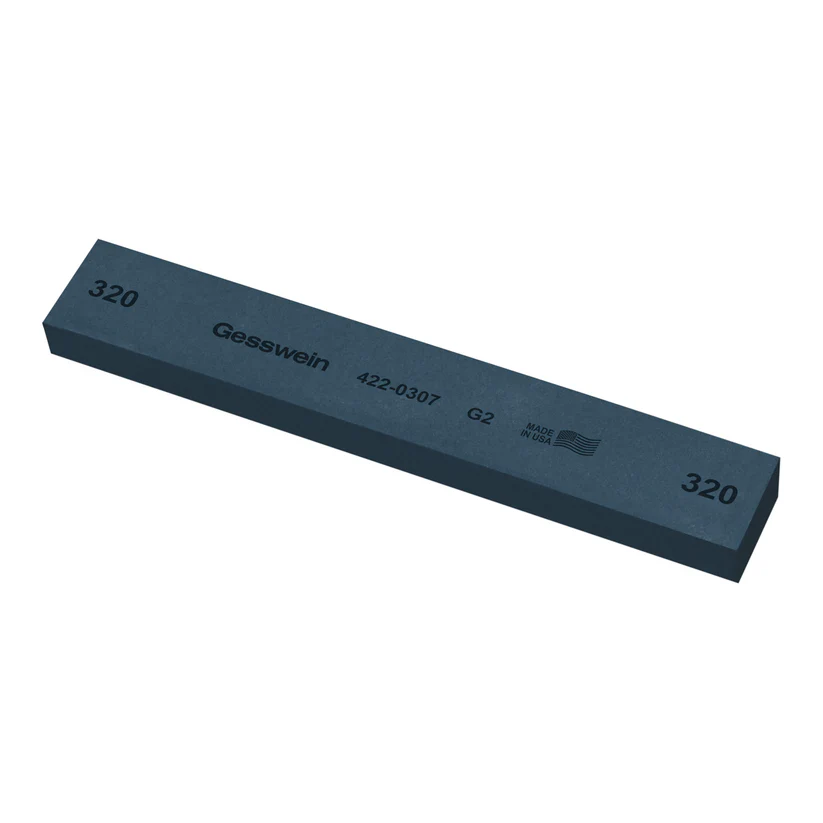 [422-0307] Gesswein® G2 Stones - 1" x 1/2" x 6", 320 Grit  (Pkg. of 6)