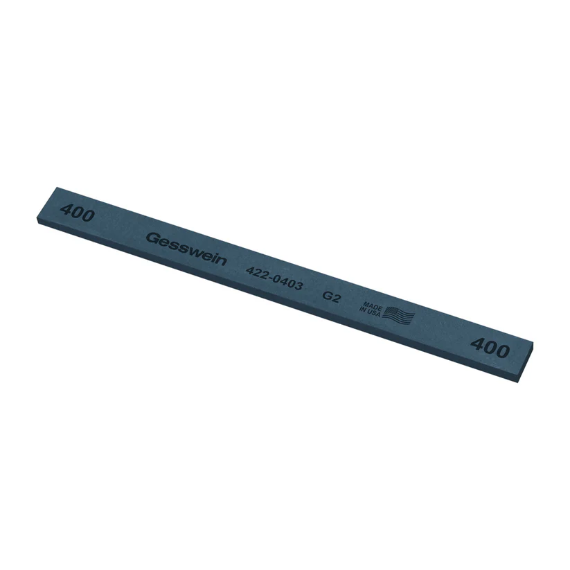 [422-0403] Gesswein® G2 Stones - 1/2" x 1/8" x 6", 400 Grit  (Pkg. of 12)