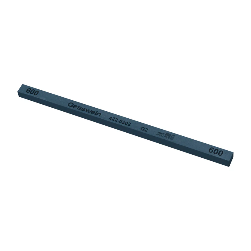[422-0602] Gesswein® G2 Stones - 1/4" x 1/4" x 6", 600 Grit  (Pkg. of 12)
