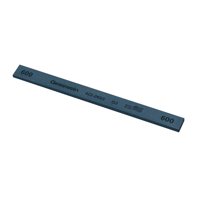 [422-0603] Gesswein® G2 Stones - 1/2" x 1/8" x 6", 600 Grit  (Pkg. of 12)