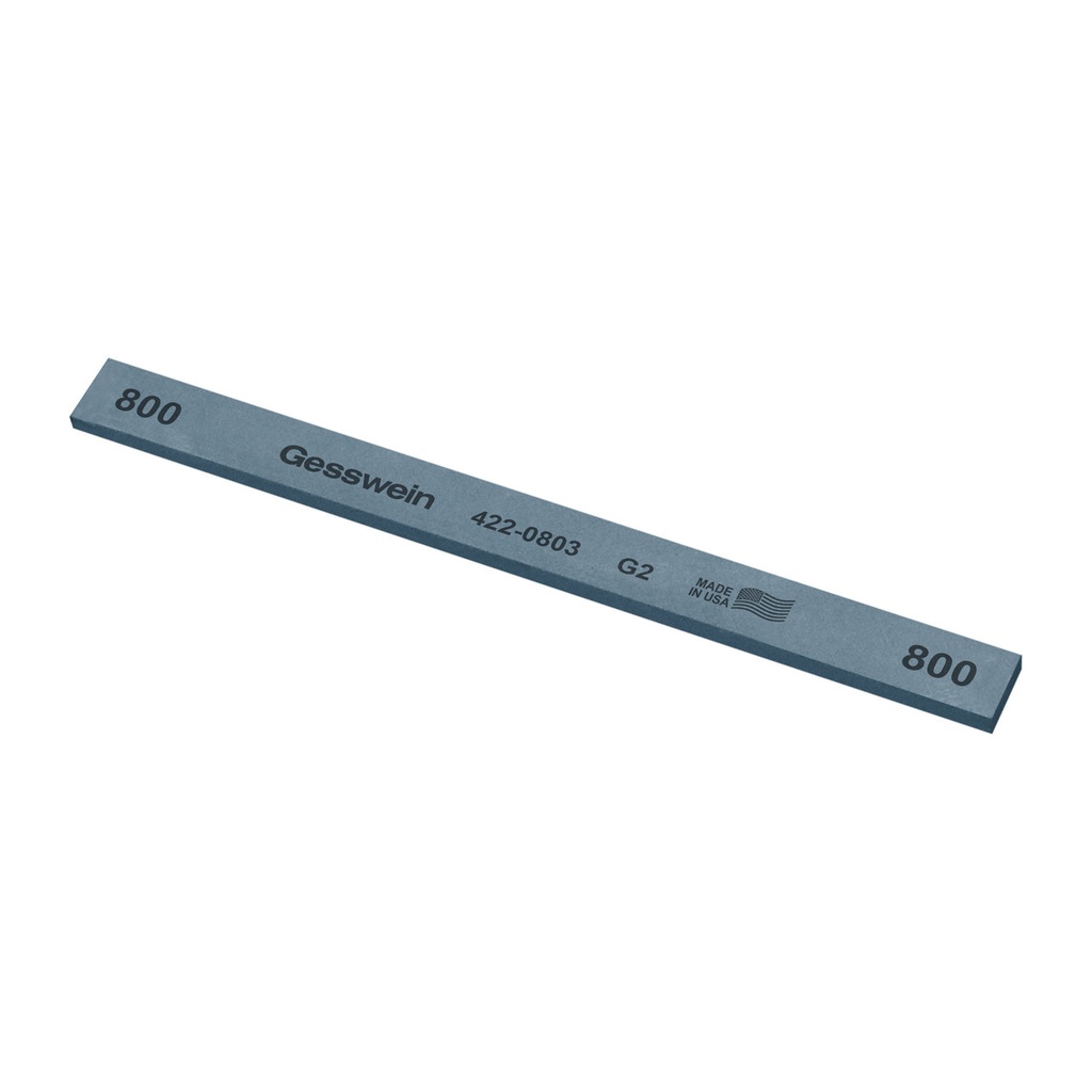 [422-0803] Gesswein® G2 Stones - 1/2" x 1/8" x 6", 800 Grit  (Pkg. of 12)