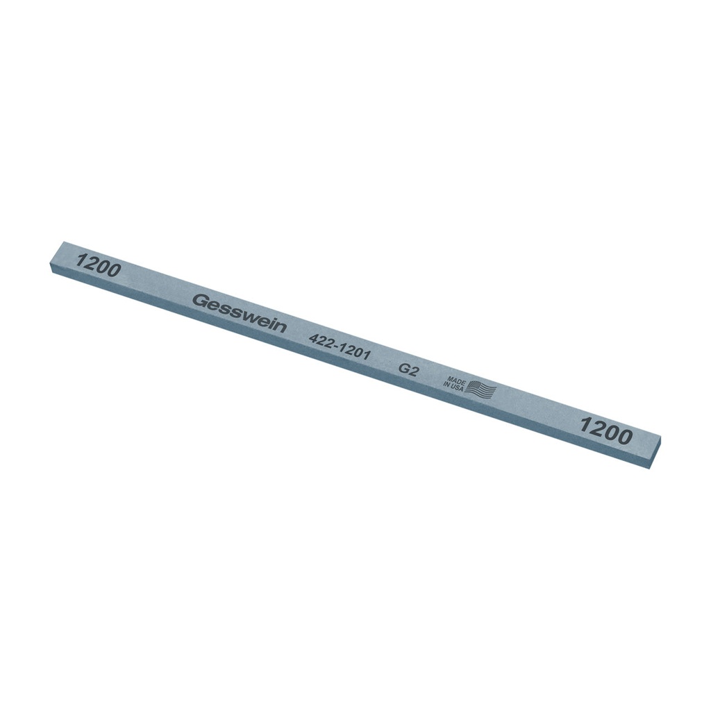 [422-1201] Gesswein® G2 Stones - 1/4" x 1/8" x 6", 1200 Grit  (Pkg. of 12)