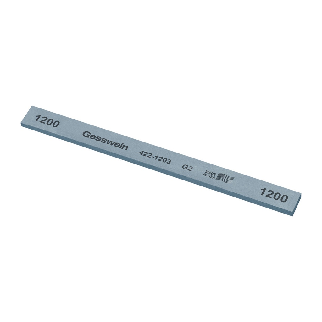 [422-1203] Gesswein® G2 Stones - 1/2" x 1/8" x 6", 1200 Grit  (Pkg. of 12)