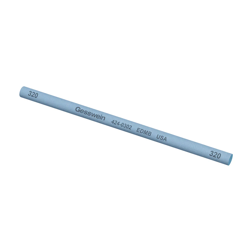 Gesswein® EDM Blue Stones - 1/4" Round x 6", 320 Grit  (Pkg. of 6)