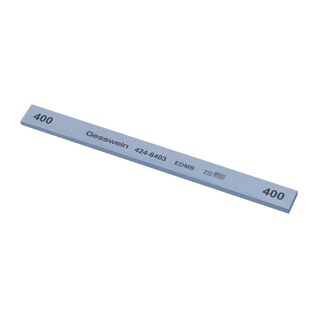 [424-6183] Gesswein® EDM Blue Stones - 1/2" x 1/8" x 6", 180 Grit  (Pkg. of 12)