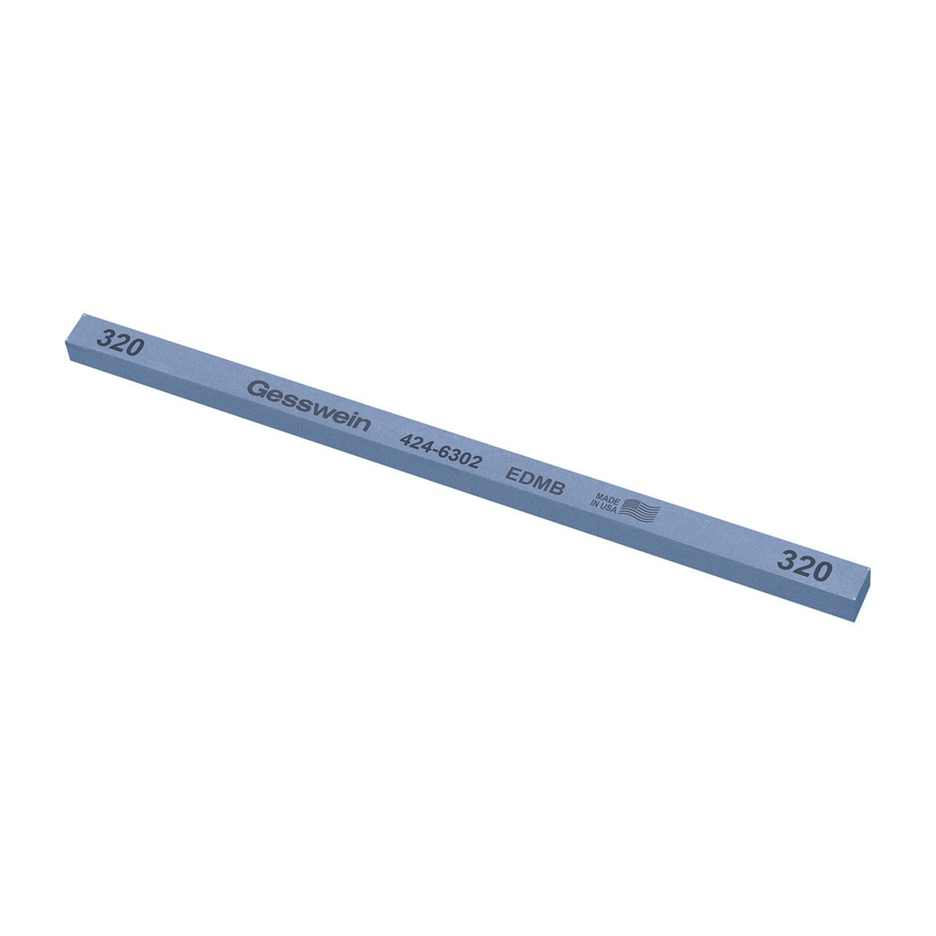 [424-6202] Gesswein® EDM Blue Stones - 1/4" x 1/4" x 6", 220 Grit  (Pkg. of 12)