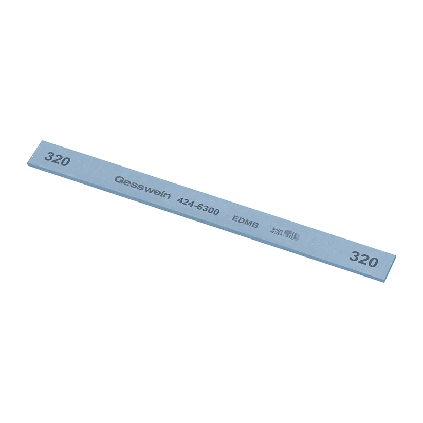 Gesswein® EDM Blue Stones - 1/2" x 1/16" x 6", 320 Grit  (Pkg. of 12)