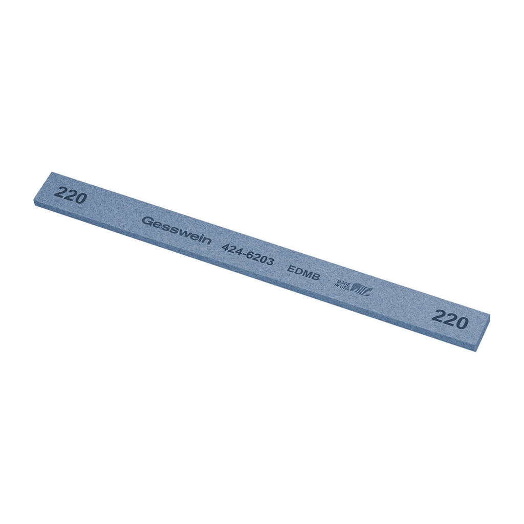 [424-6303] Gesswein® EDM Blue Stones - 1/2" x 1/8" x 6", 320 Grit  (Pkg. of 12)