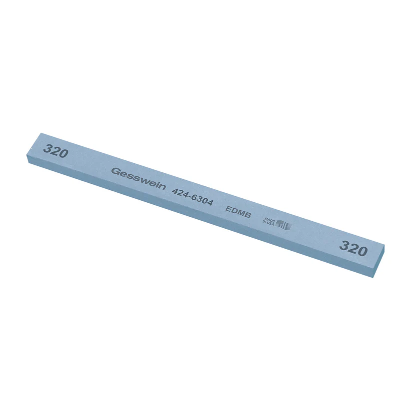 Gesswein® EDM Blue Stones - 1/2" x 1/4" x 6", 320 Grit  (Pkg. of 12)