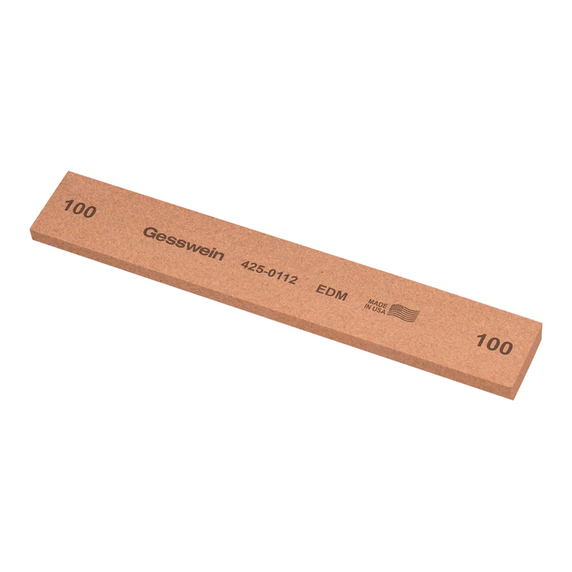 [425-0112] Gesswein® EDM Stones - 1" x 1/4" x 6", 100 Grit  (Pkg. of 6)