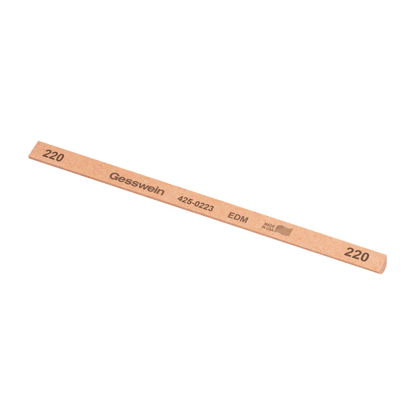 [425-0223] Gesswein® EDM Stones - 1/4" x 6" Hybrid, 220 Grit  (Pkg. of 12)