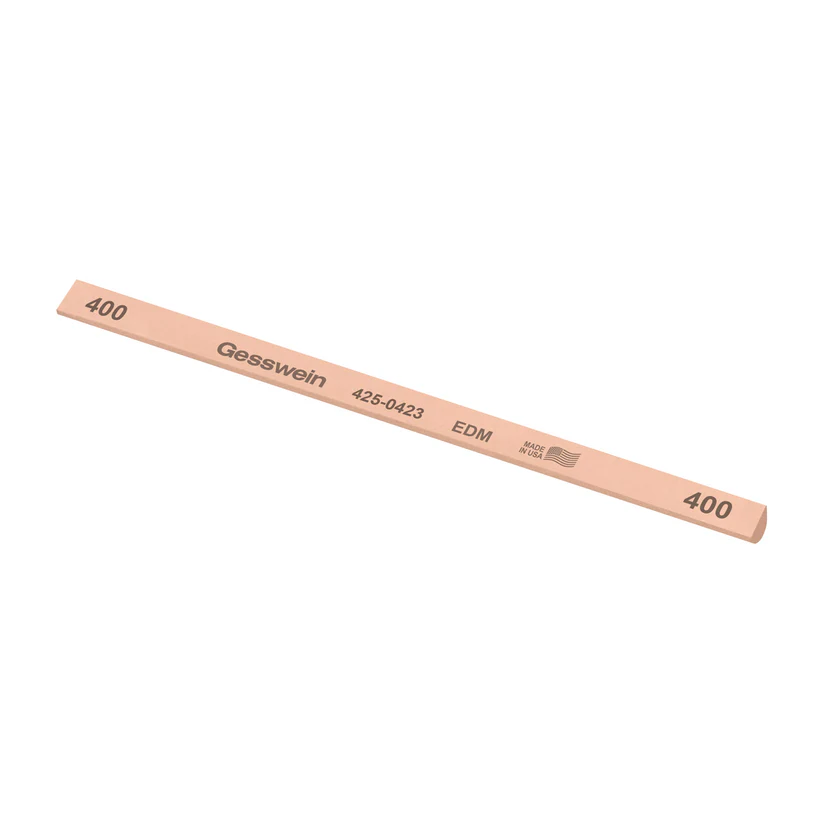 [425-0423] Gesswein® EDM Stones - 1/4" x 6" Hybrid, 400 Grit  (Pkg. of 12)
