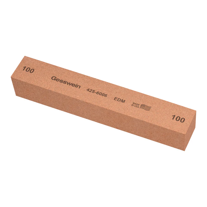 [425-6006] Gesswein® EDM Stones - 1" x 1" x 6", 100 Grit  (Pkg. of 6)