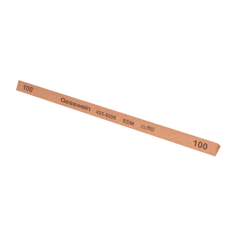 [425-6098] Gesswein® EDM Stones - 3/8" x 6", Triangle, 100 Grit  (Pkg. of 12)